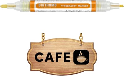 Houtverbrandingspen - Pyrografie Marker - Doe-het-zelf projecten - Dubbele punt - 3mm 1mm punt - Wit
