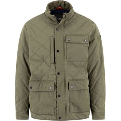 Fynch-Hatton Quilted Diamond Texture Fieldjacket Dusty Forest / male