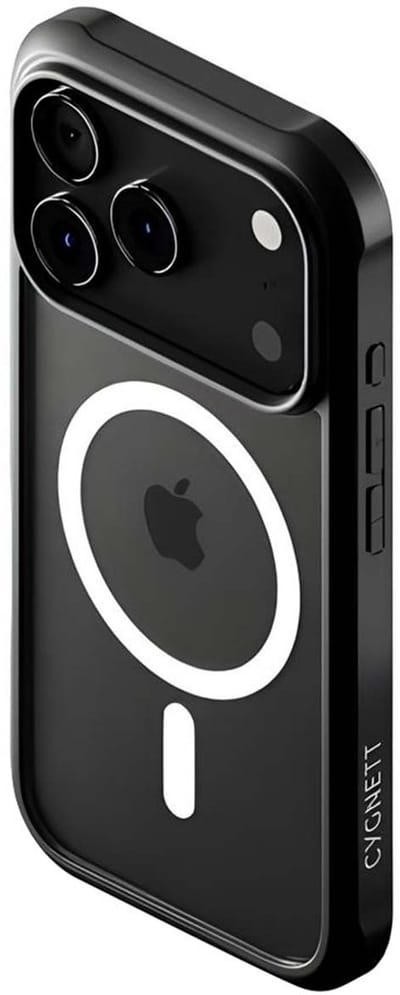 Cygnett, Hoesje geschikt voor iPhone 17 Pro - MagTitan Full-body MagSafe met 9H Screenprotector, Transparant zwart