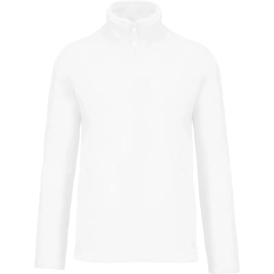 Fleecevest 'Enzo' met ritskraag merk Kariban maat S White