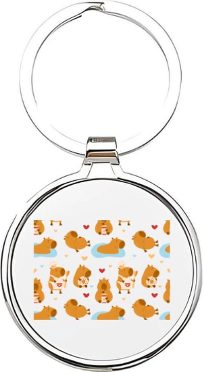 Akyol - Capybara Sleutelhanger - capybara - Dierenliefhebbers - Capybara - dierentuin - dieren - dierendieren - cadeau voor een dierenliefhebber - zoogdieren - dieren uit de jungle - 4 x 7,5 CM