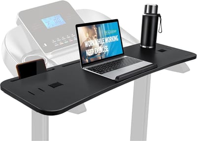 Loopband Bureau - Werkstation Verhoger - Actief Werken - Geïntegreerde Houders - 90x30cm - Zwart