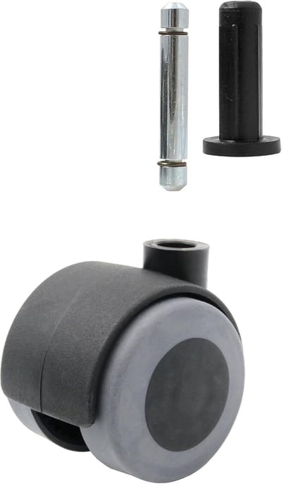 Meubelrollen Set - Wielen Onder Meubels - Vloeren Beschermen - Stil En Vloervriendelijk - 40mm Diameter - Zwart Grijs