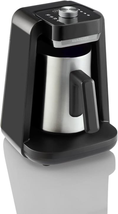 Koffiezetapparaat Turks - Melkkoffie Apparaat - Koffie Bereiden - Met Mengfunctie - 5 Kops - Chroom