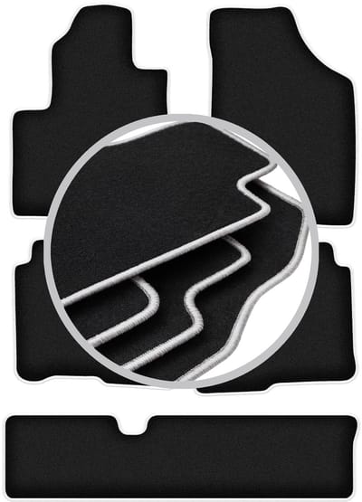CARLUX-SILVER automatten voor: Hyundai SantaFe II 7 personen (2006-2012)
