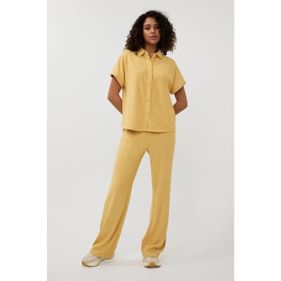 EsQualo Blouse Fancy Crinkle Yellow Größe: XS | Business hemden Outlet | Damen | Gelb