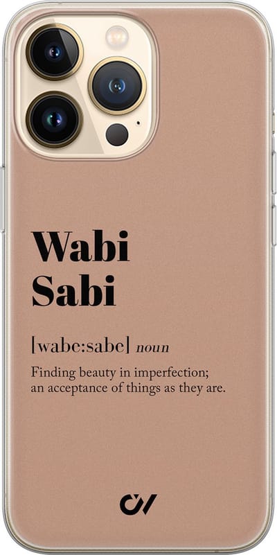Hoesje geschikt voor Apple iPhone 13 Pro - Wabi Sabi - - Bruin - Apple Soft Case Telefoonhoesje - TPU Back Cover - Casevibes