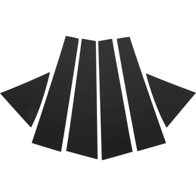6 stuks Raamstijl Post Sierlijst Anti-Kras Glanzend Zwart B-Stijl Afdekking Sticker Vervanging voor Kia black