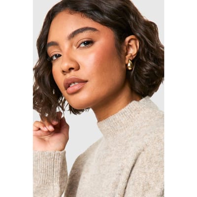 boohoo Dames Oversized Chunky Hoepeloorringen | Gold