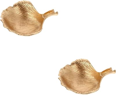 Set Sieraden Schalen - Opbergbakjes Decoratief - Sieraden Organiseren - Gouden Bladvorm - 2 stuks - Goud