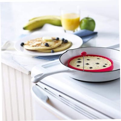 Silicone Pancake Ring - Omelet Mold - Perfecte Eieren Bakken - Hittebestendig - 10 cm - Rood
