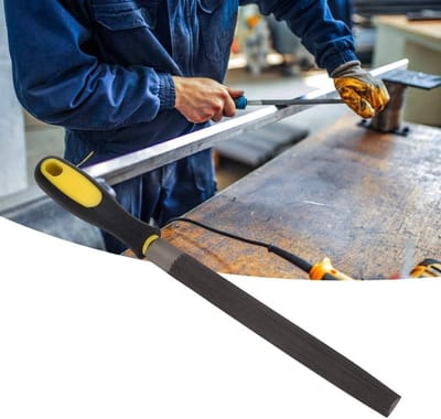 Halfronde Stalen Vijl - Metaalvijl Rasp - Metaal Bewerken - Ergonomisch Handvat - 8 inch - Grijs