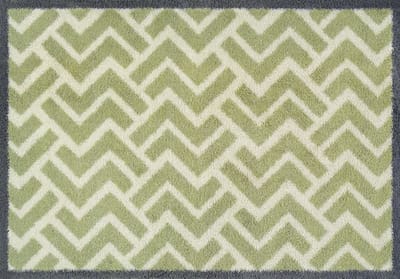 Kleen-Tex Turtle Wasbare Deurmat - Herringbone Green - 60 x 85cm