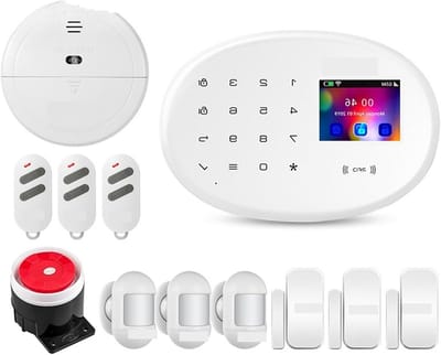 Draadloos Huisalarm - GSM Alarmsysteem - Beveiliging Thuis - Smartphone Meldingen - 80 dB Sirene - Wit