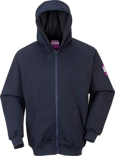 FR81 - FR Sweatshirt met rits en capuchon Marine maat L