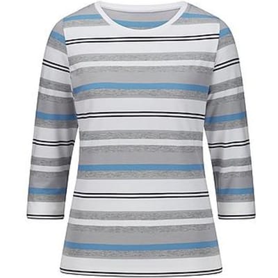 Shirt ronde hals Van Peter Hahn blauw