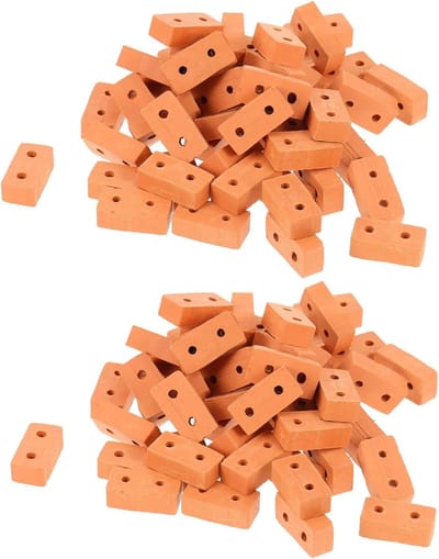 Miniatuurstenen - Bouwstenen Speelgoed - Creatief Knutselen - Realistische Textuur - 100 Stuks - Oranje