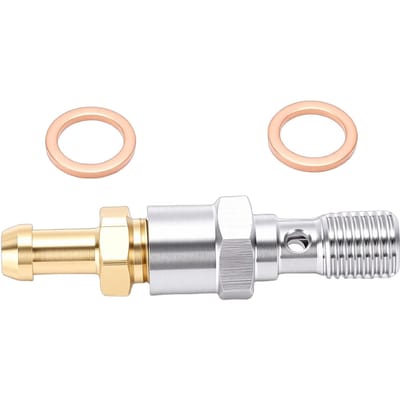M10 X 1.25 Banjo Ontluchtingsnippel met Ring en Stofkap   voor Motorfiets Remhoofdcilinder
