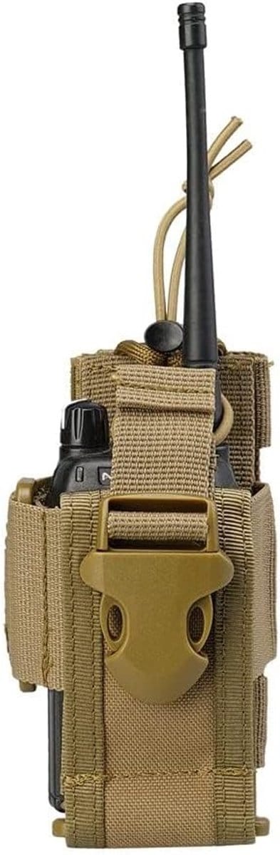 Verstelbare MOLLE Walkie Talkie Houder, Multifunctionele Radio Pouch voor Vest en Riem, Ideaal voor Outdoor Activiteiten en Communicatie