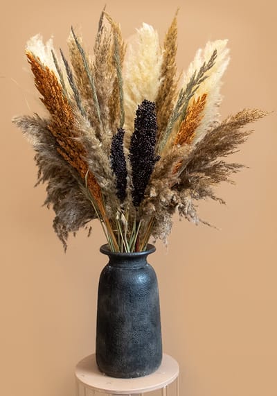 Droogboeket Melissa – Pampas Pluimen – Landelijk Droogbloemen Boeket 80 cm