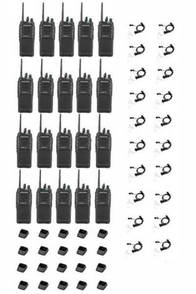 Set van 20 Kenwood TK-3701D met beveiliging oortje en tafellader