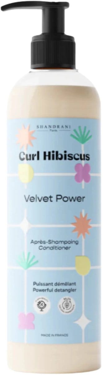 SHANDRANI Curl Hibiscus Velvet Power – Lichtgewicht verzorging voor veerkrachtige, glanzende krullen, 250ML