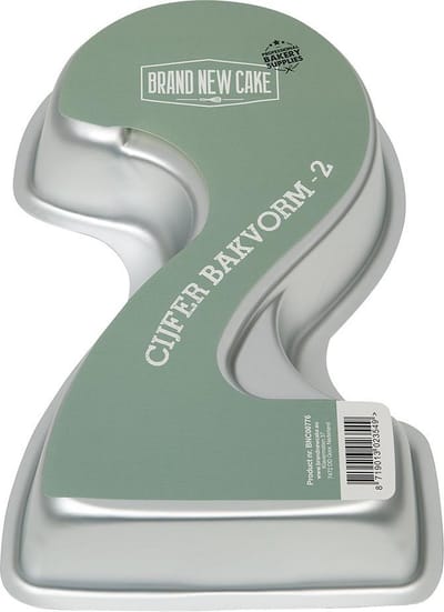 BrandNewCake® Cijfer 2 Bakvorm - Cijfer Bakvormen - Cijfer Vorm - Aluminium Bakvorm - Heerbruikbaar