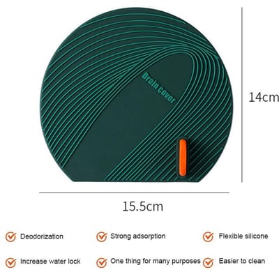 Couvercle de drain de sol en silicone souple, tampon déodorant, filtre d'évier de cuisine, tampon de toilette, salle de bain, anti-odeur, couvercle désodorisant d'égout, bouchon d'eau vert