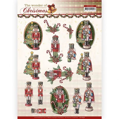 3D knipvel- Yvonne Creations - The Wonder of Christmas - Wonderful Nutcrackers - 1 stuks
