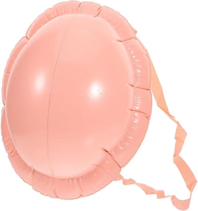 Opblaasbare Nepproefbuik voor zwangerschapstest - Grappige buikbanden met navelpiercing, PVC, 39x34x0,5 cm, ideaal voor verkleedpartijen en evenementen