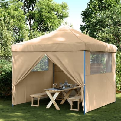 Pop-up Partytent - Opvouwbare Tent - Feestelijke Bijeenkomsten - Snelle Montage - 292x292x315 cm - Beige