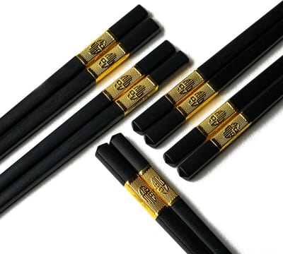 Culinaire eetstokjes in Japanse stijl - Eetstokjes vaatwasserbestendig - Chopsticks - Eetstokjes - Black friday - Sinterklaascadeau - Kerstcadeau – Giftset