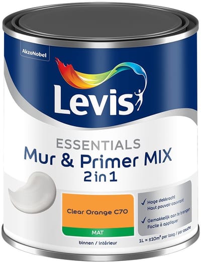 Levis - Essentials Mur & Primer Mix - Clear Orange C70 - Mengverf - 1 L
