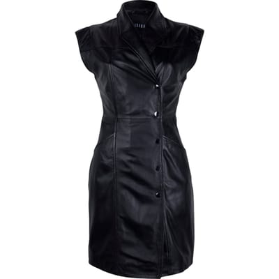 Ibana Della Black Maat: 32 | Leren jurken Outlet | Dames | Zwart