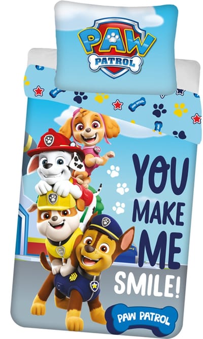 PAW Patrol Dekbedovertrek You Make me Smile Glow in the Dark - Eenpersoons - 140 x 200 cm - Multi