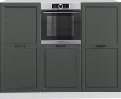 Vicco R-Line Keukenblok – 180 cm zonder werkblad Antraciet landhuis/wit