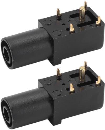 Allecto - PCB Banana Socket 4mm - Veilig en Betrouwbaar - Geschikt voor Multimeters - 2-delige Set - Hoge Kwaliteit - Ideaal voor Elektronica - Vei...
