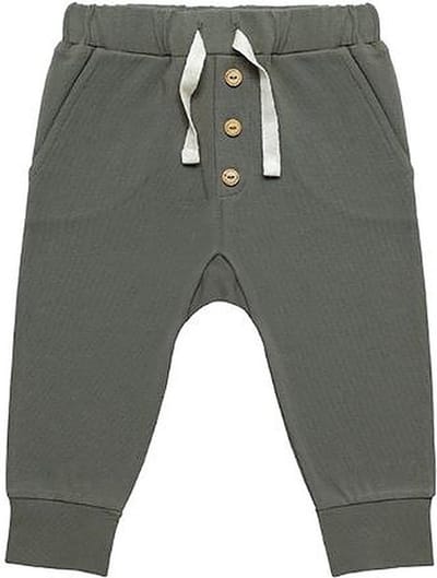Little Indians Broek Dusty Olive Junior Katoen Groen Mt 18-24 Maanden