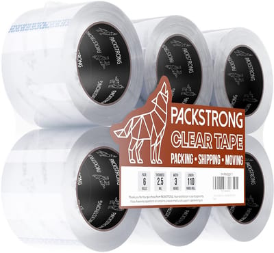 Sterke Doorzichtige Verpakkingstape - 6 Rollen - 100m - 50mm Breed - Zware Kwaliteit voor Verhuisdozen en Verzending