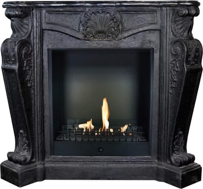Xaralyn Bio-ethanol haard - Louis BCL-B - zwart natuursteen - 3 KW verwarming - haardombouw inclusief inbouwhaard - schouw