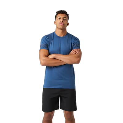 Björn Borg Sportshirt Heren Korte Mouw - Blauw - Gerecycled Polyester - Maat M