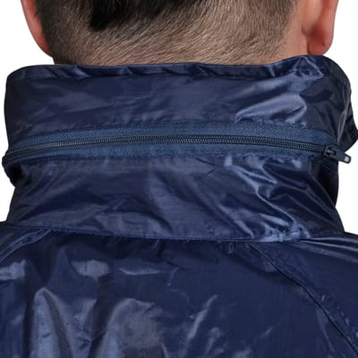 vidaXL - Regenpak - 2-delig - met - capuchon - (mannen - / - marineblauw - / - maat - XL)