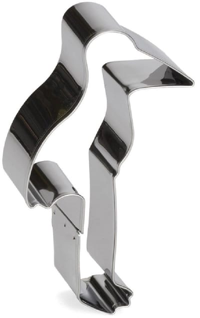 uitsteekvorm Ooievaar 9 cm RVS zilver