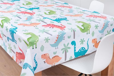 Tafelzeil/tafelkleed met dinosaurus print 140 x 180 cm - Tuintafelkleed - Dinosaurussen - Kindertafelzeil