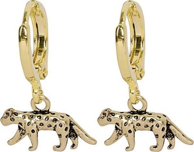 Leopard Oorbellen - Oorbellen met luipaard - Gold Plated