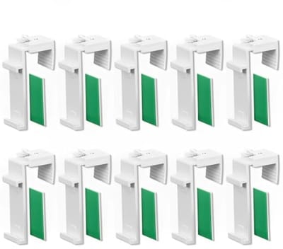 Zelfklevende gordijnhaken set - 10 stuks voor rolluiken, raam en deur
