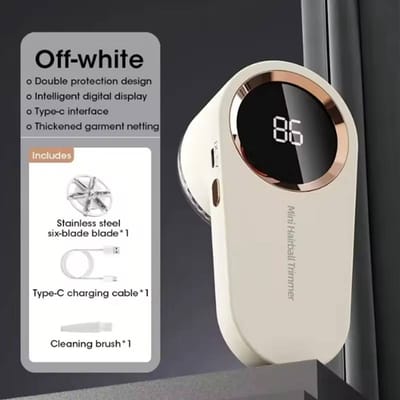 Pluizenverwijderaar voor Kleding LED Digitaal Elektrisch Pilling Pluizenverwijderaar USB Oplaadbaar Fuzz Stofscheerapparaat Trui Dropshipping wit