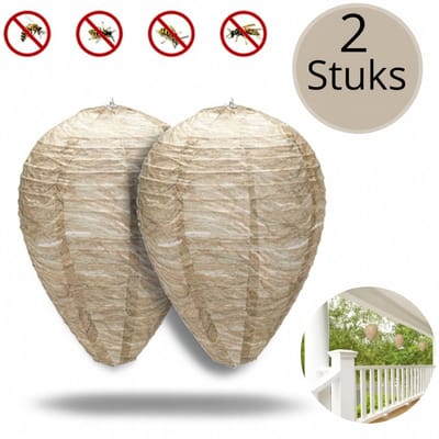 Xtrazz® Wespenverjager - Wespennest Dummy - Waspinator - Vliegenverjager - 2 Stuks - Wespenspray - Anti Insecten