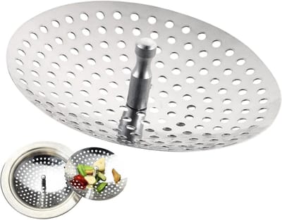 Aanrecht Afvoerstop - Gootsteen Zeef - Afvoer Beschermen - Roestvrij Staal - 3.15 Inch - Zilverkleurig