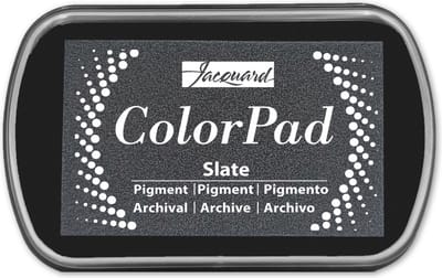 Jacquard inktkussen ColorPad pigment Slate - langzaam drogend grijs.